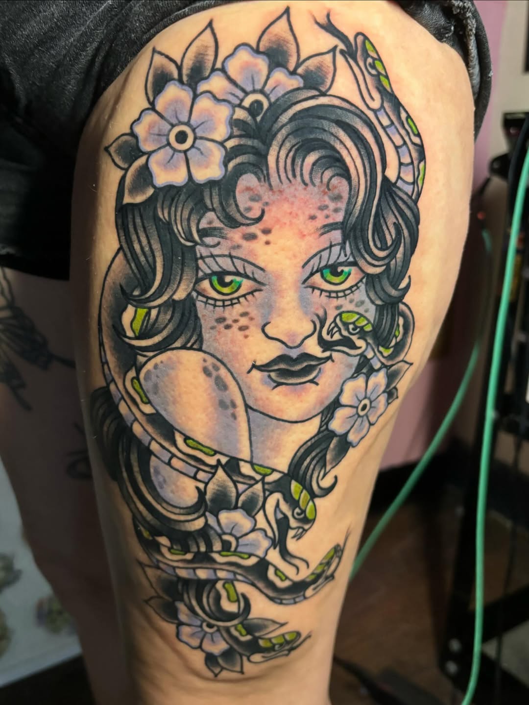 Tattoo by @gwodzilla_mst — neo_traditional, black_and_grey