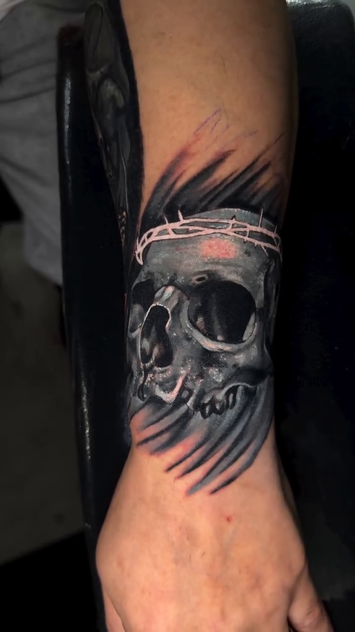 Tattoo by @tokin_tattoos_ — realism, black_and_grey
