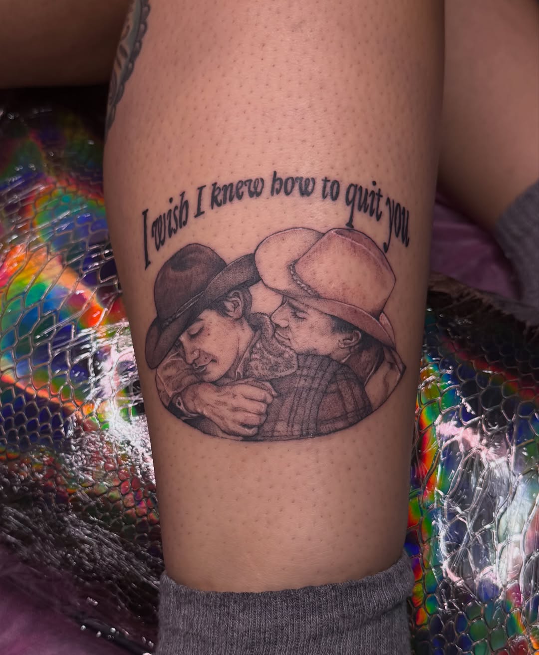 Tattoo by @creatureoutside — realism, lettering_script