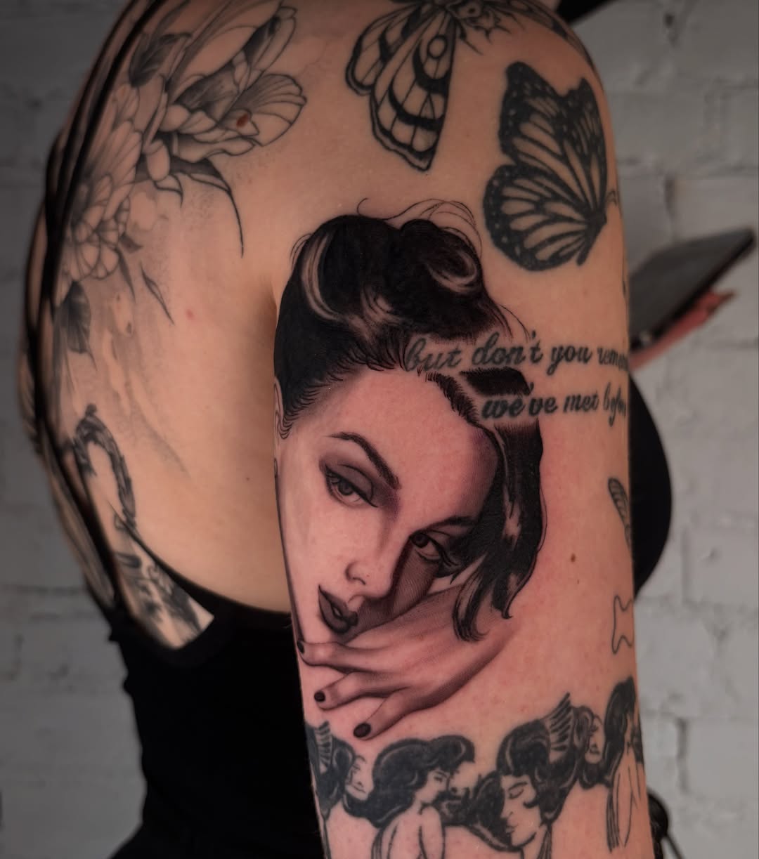 Tattoo by @uuptempo — realism, lettering_script