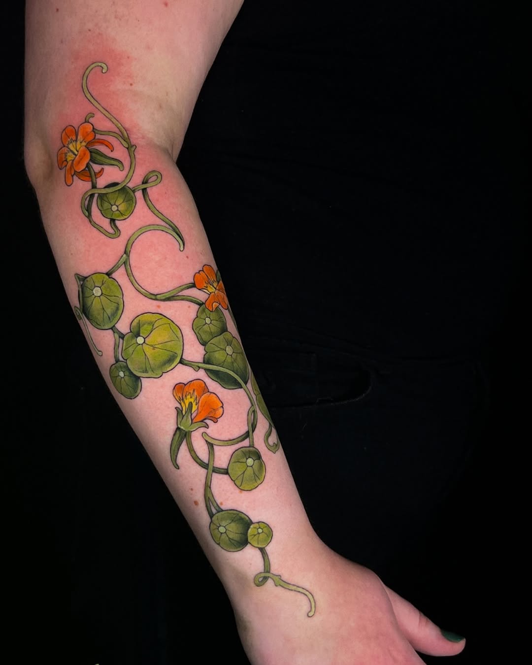 Tattoo by @moss.goblin — illustrative, watercolor