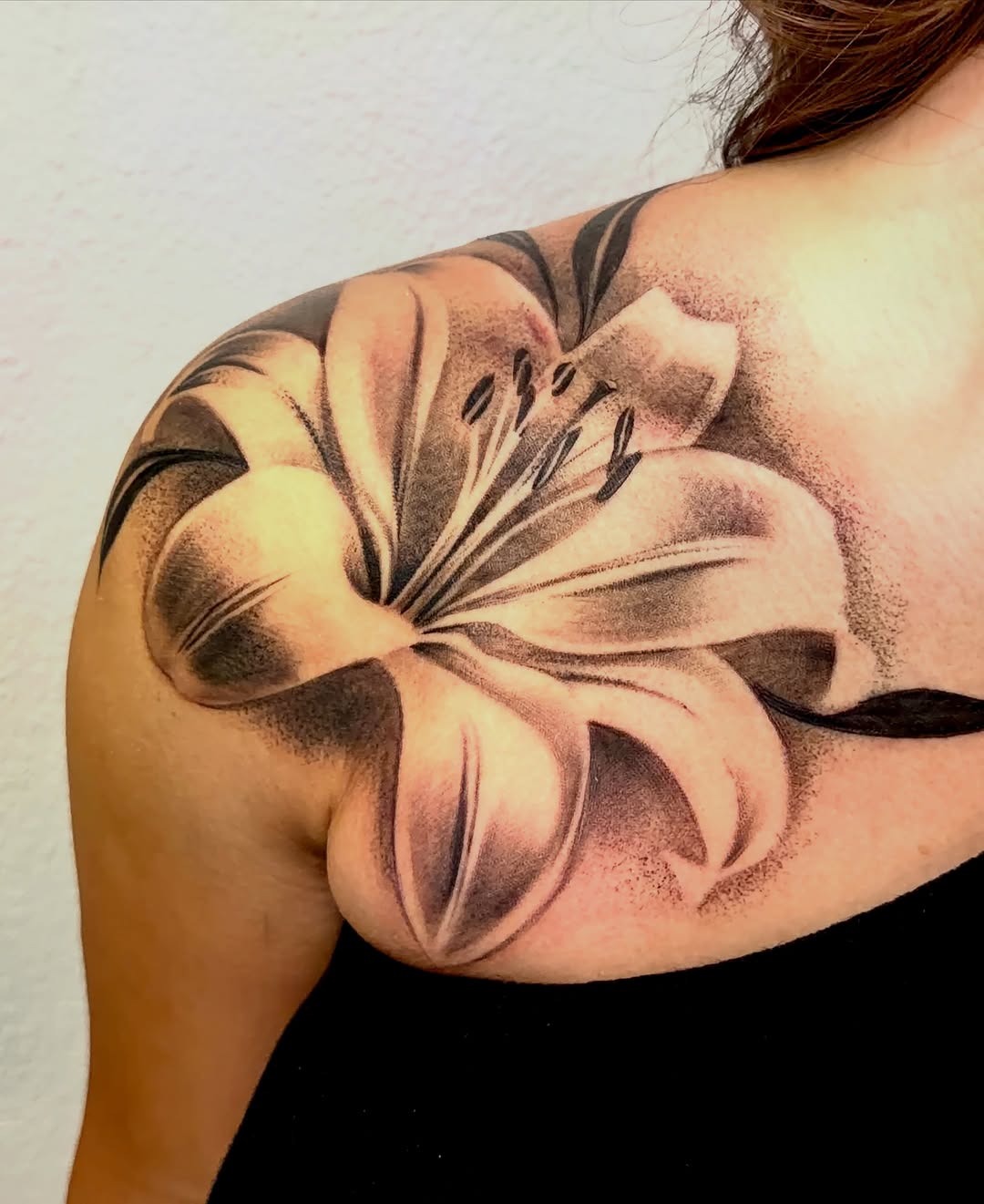Tattoo by @tat2one β black_and_grey, dotwork