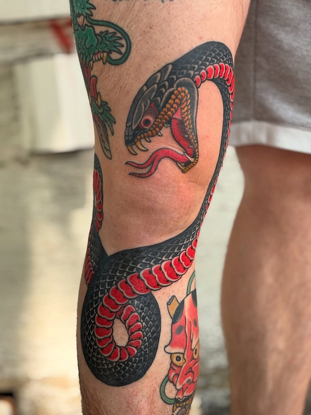 Tattoo by @mikemactattoo — japanese_irezumi, black_and_grey