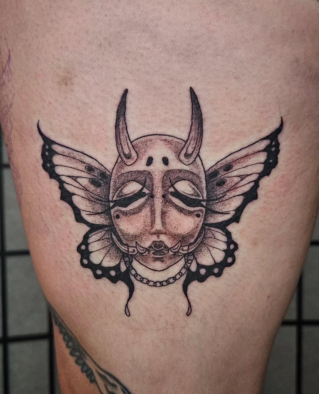 Tattoo by @pin.poked_ β dotwork, black_and_grey