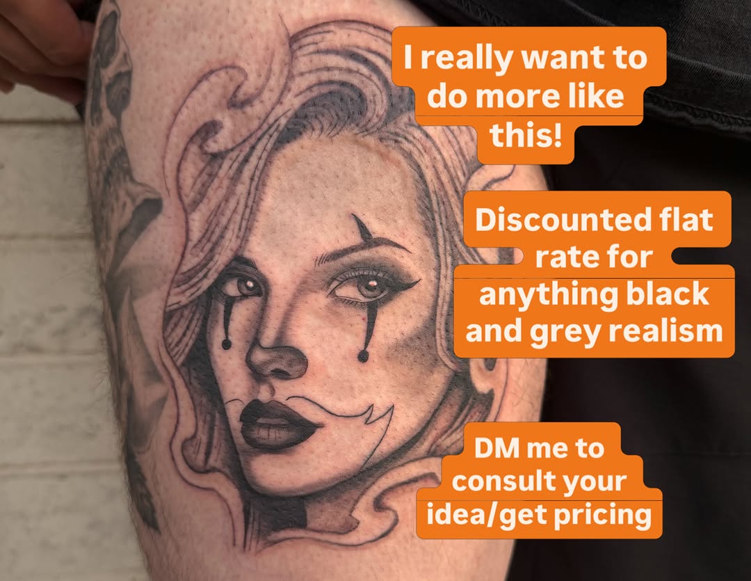Tattoo by @kaylaj_tattoos — black_and_grey, realism
