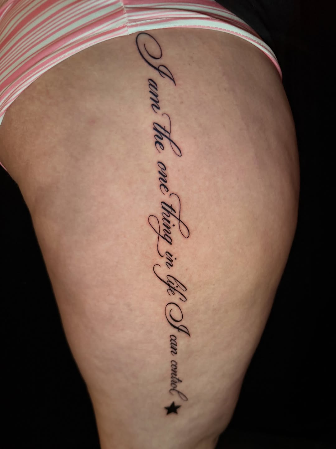 Tattoo by @rxbbbit — lettering_script, fine_line