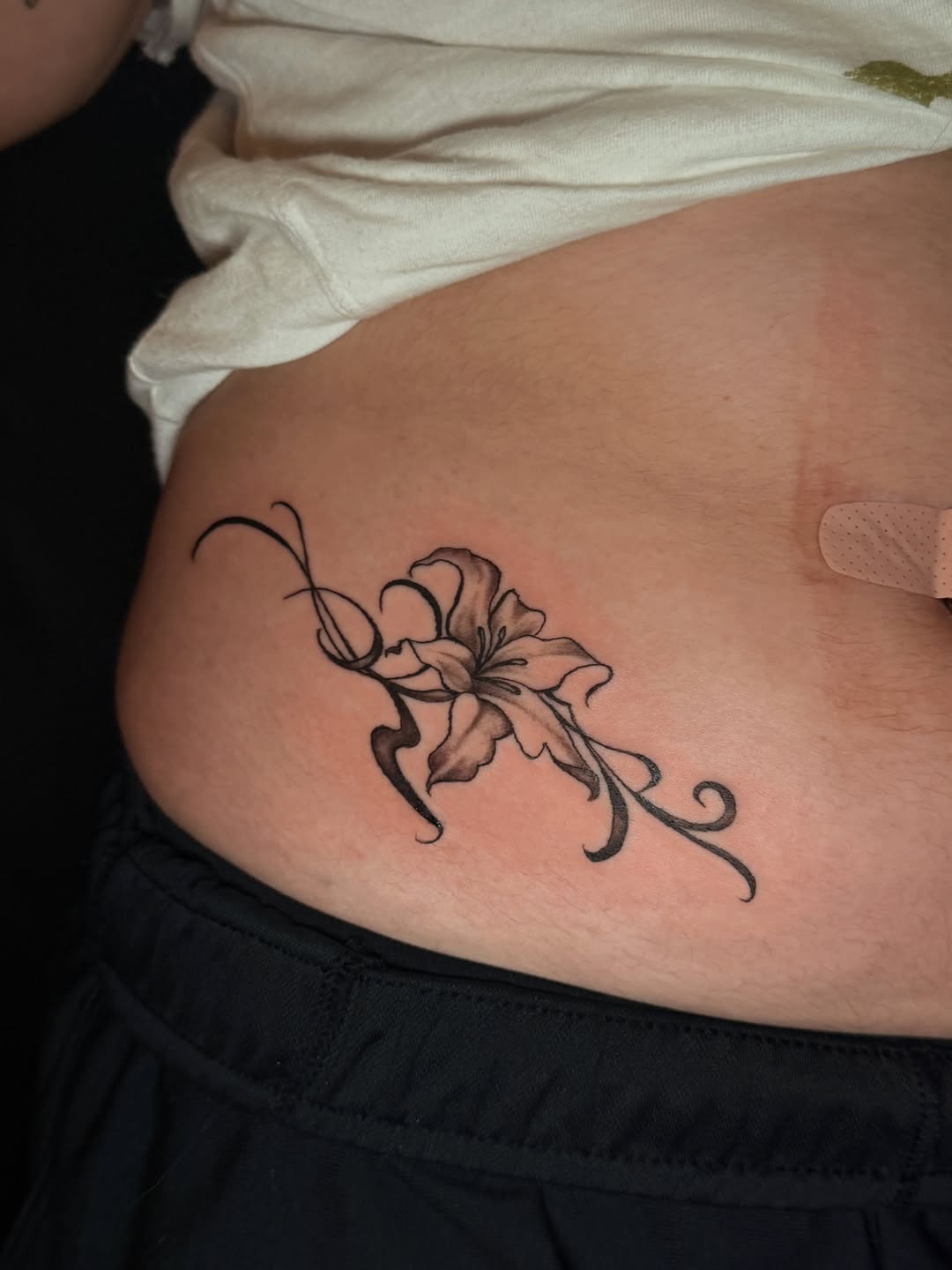 Tattoo by @rxbbbit — fine_line, black_and_grey