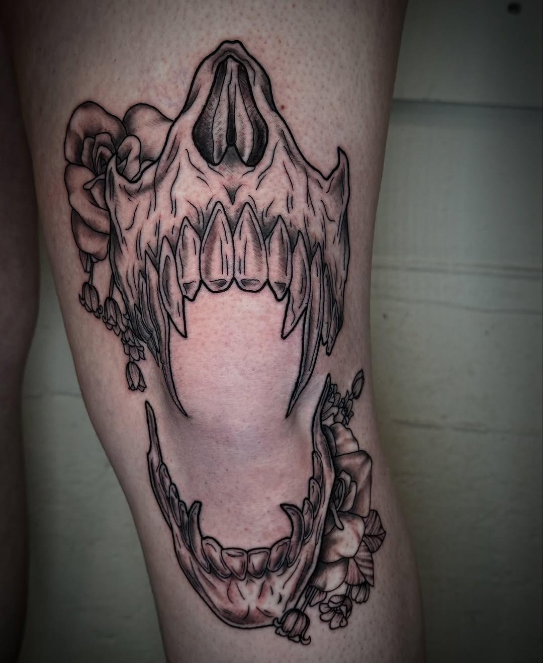 Tattoo by @hannahscustoms — black_and_grey, realism