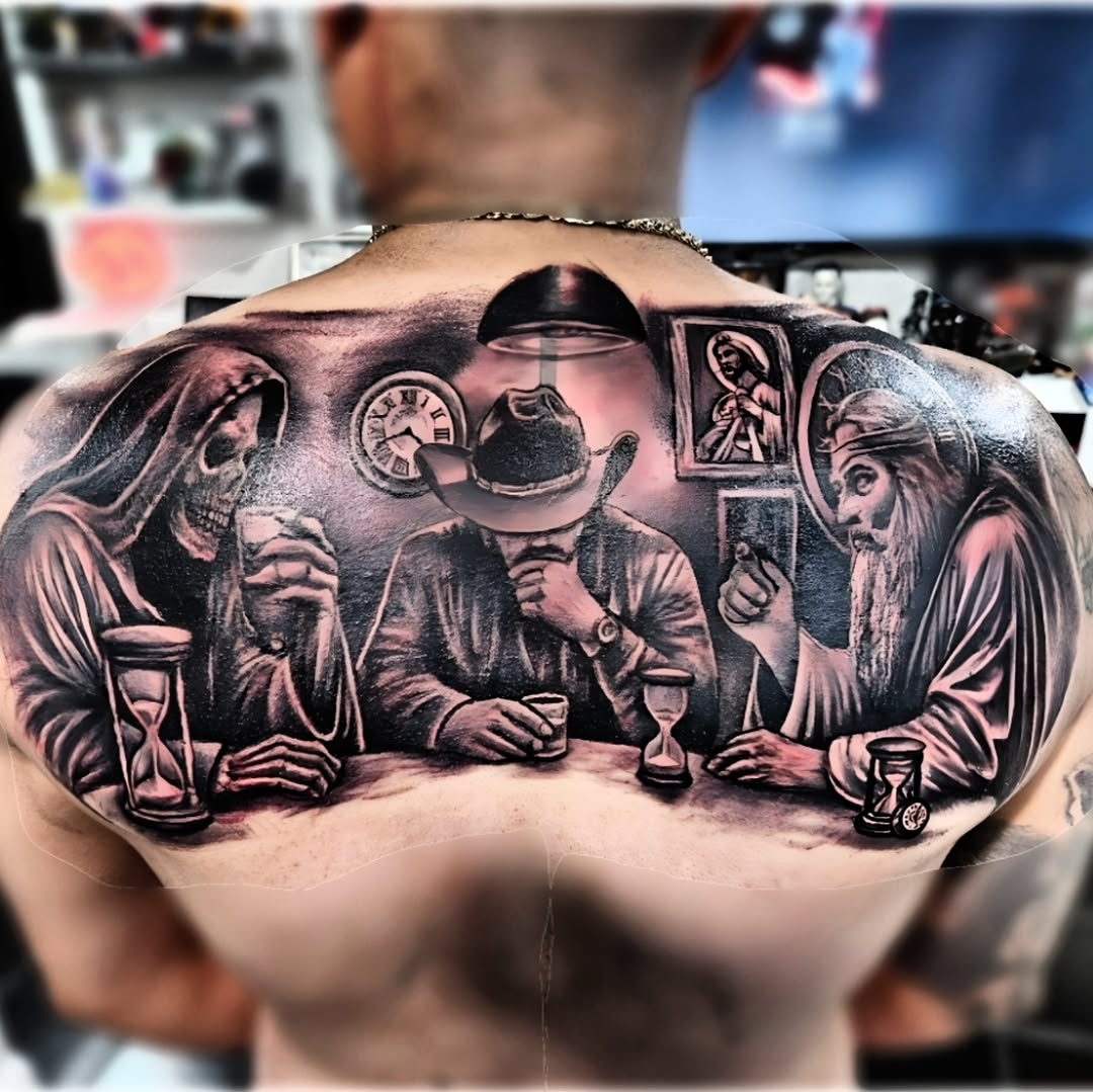 Tattoo by @eljosetattoo — realism, black_and_grey