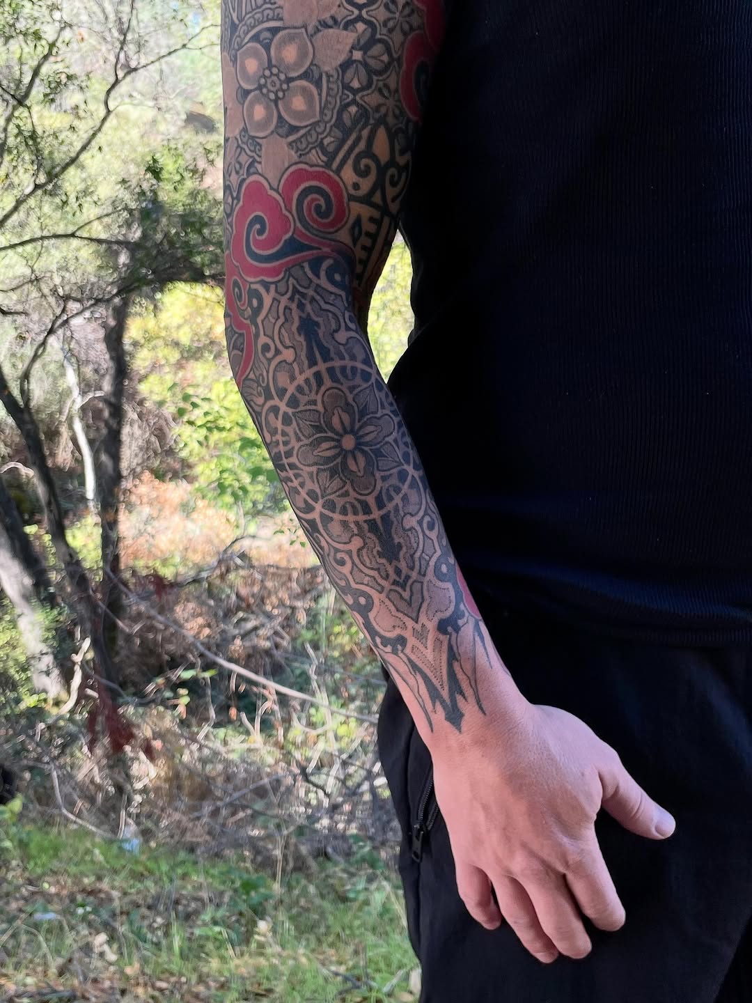Tattoo by @iamnicholasblack — blackwork, ornamental