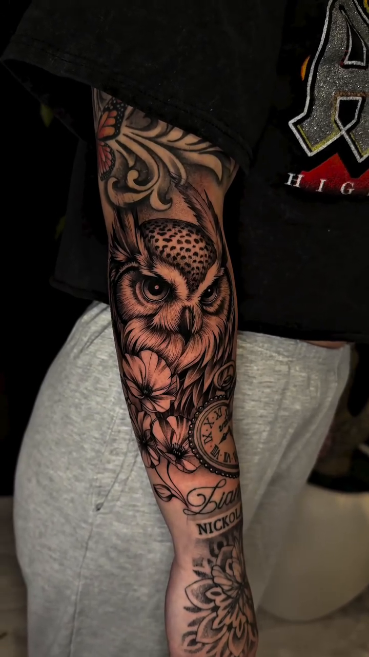 Tattoo by @jiannatattoos — realism, black_and_grey