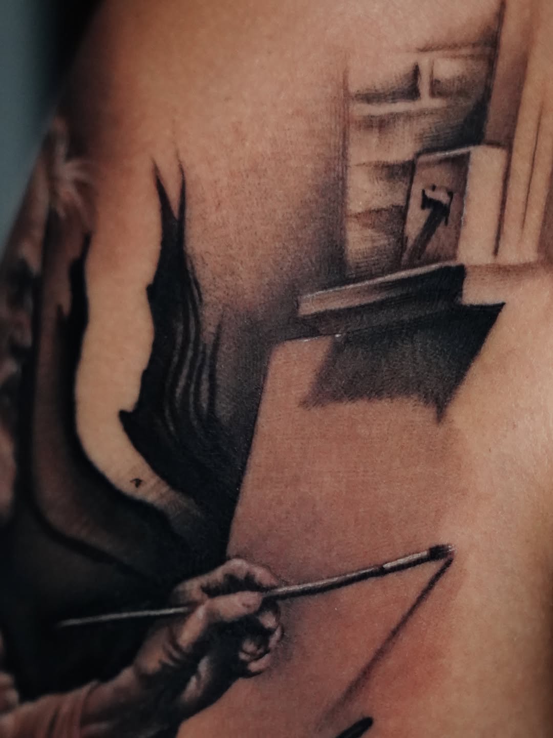 Tattoo by @jawbreakerjeremy — realism, black_and_grey