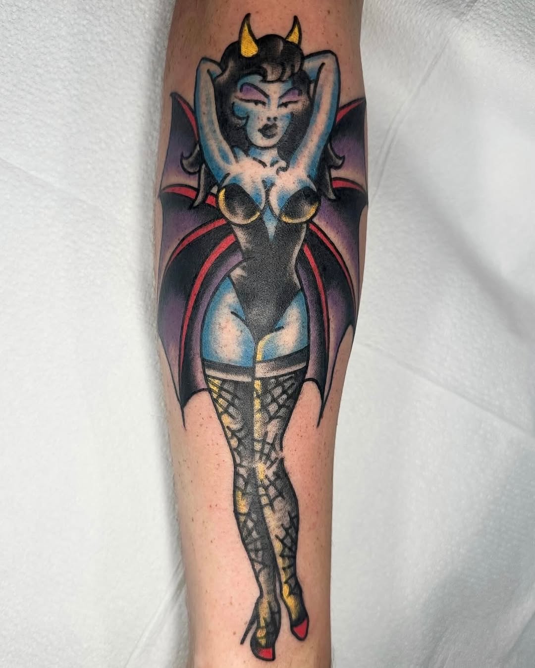 Tattoo by @daviddevaney_ — american_traditional, neo_traditional