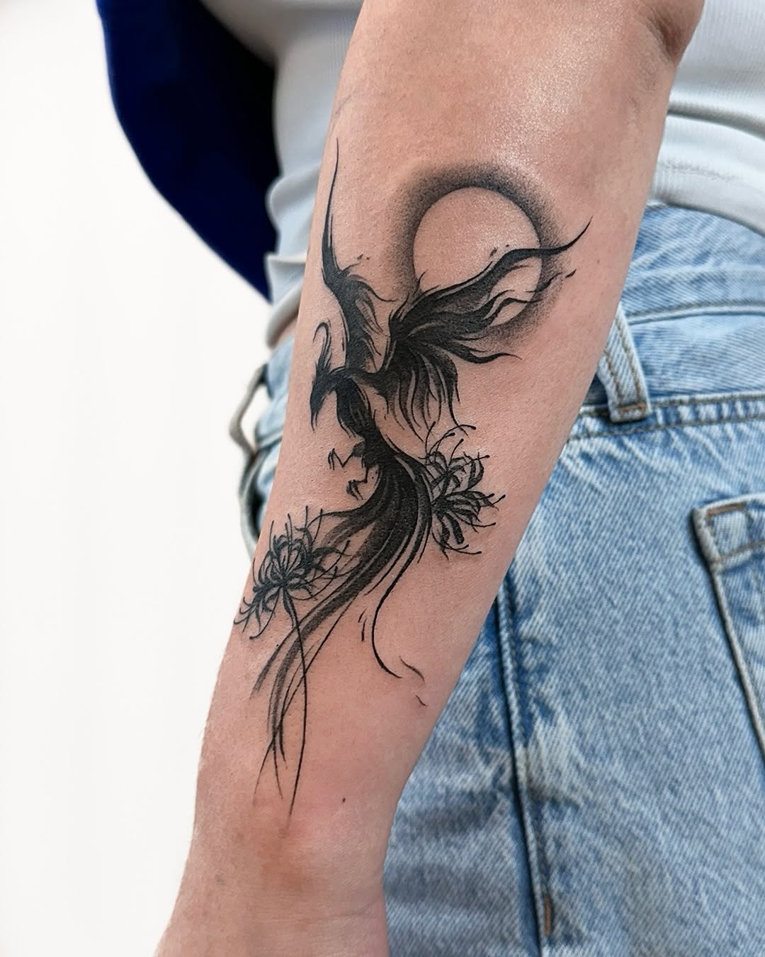 Tattoo by @uzo.ink — black_and_grey, illustrative