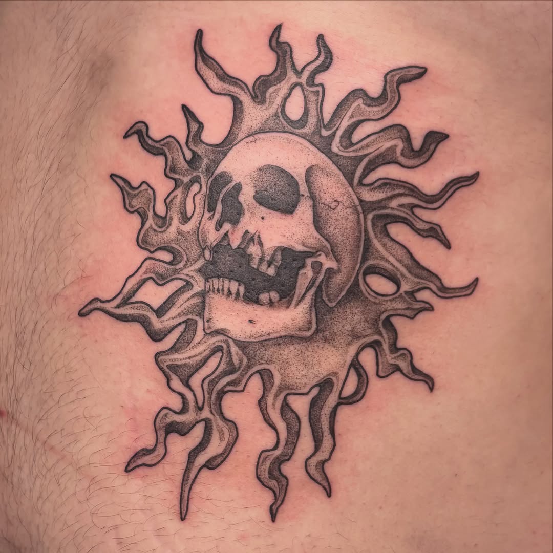 Tattoo by @piscesiscariot11 — black_and_grey, dark_realism