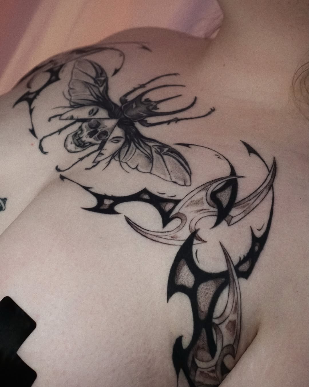 Tattoo by @gremlin.tats β dark_realism, blackwork
