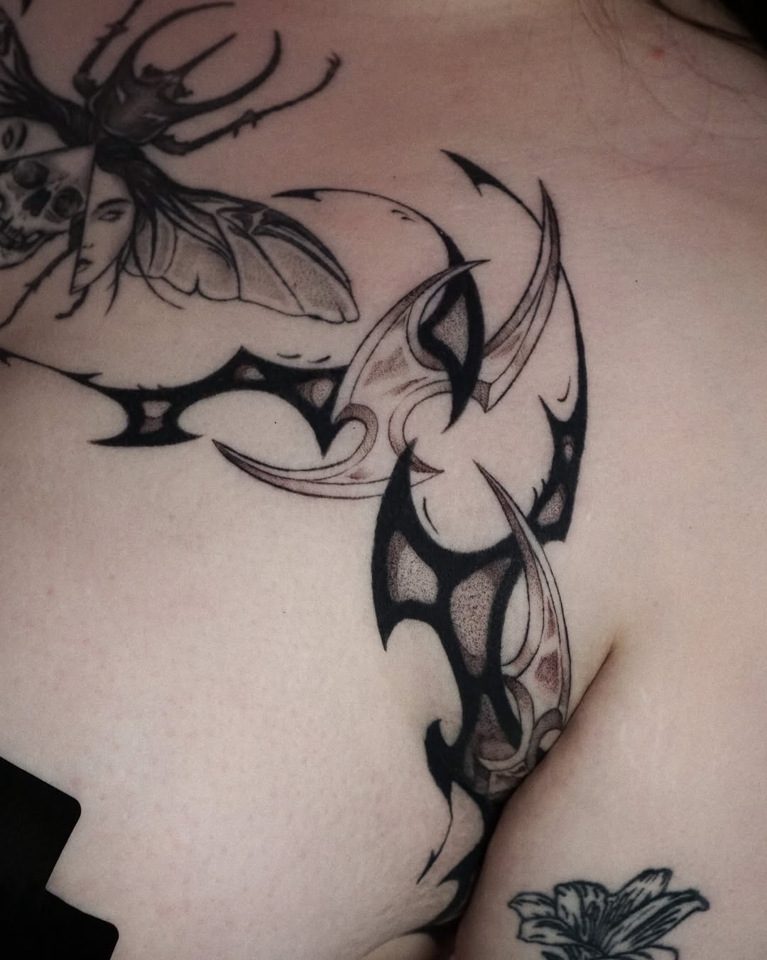 Tattoo by @gremlin.tats β blackwork, dotwork