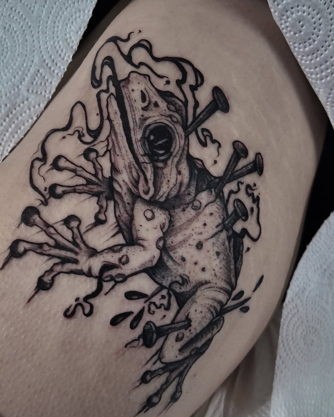 Tattoo by @evolmaliatat — dark_realism, blackwork