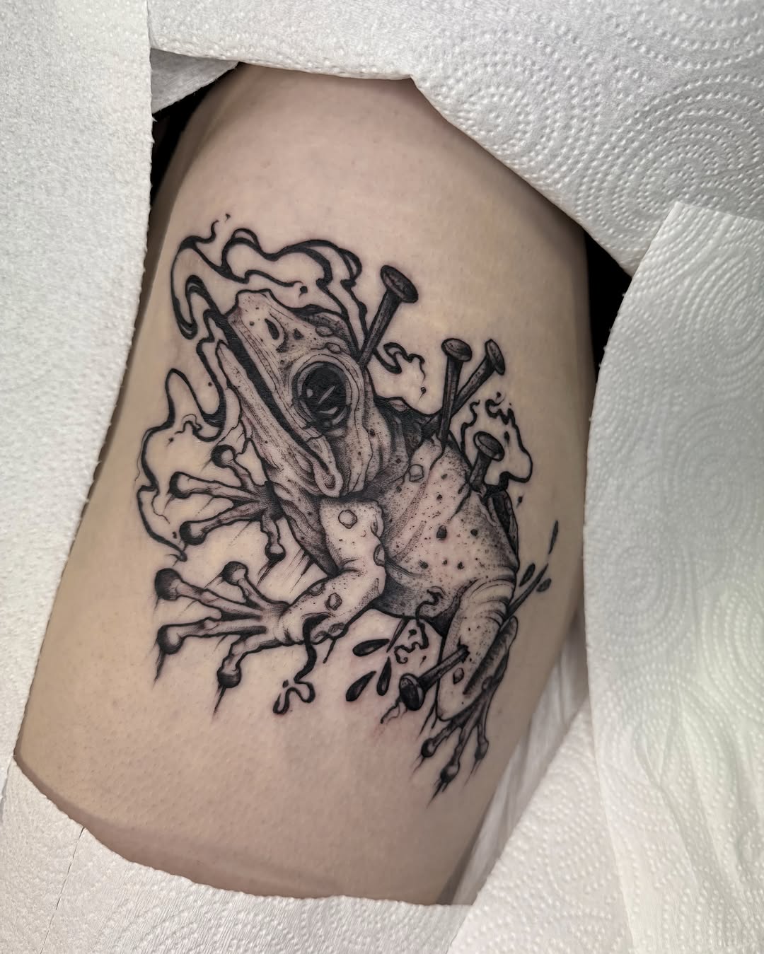 Tattoo by @evolmaliatat — dark_realism, black_and_grey