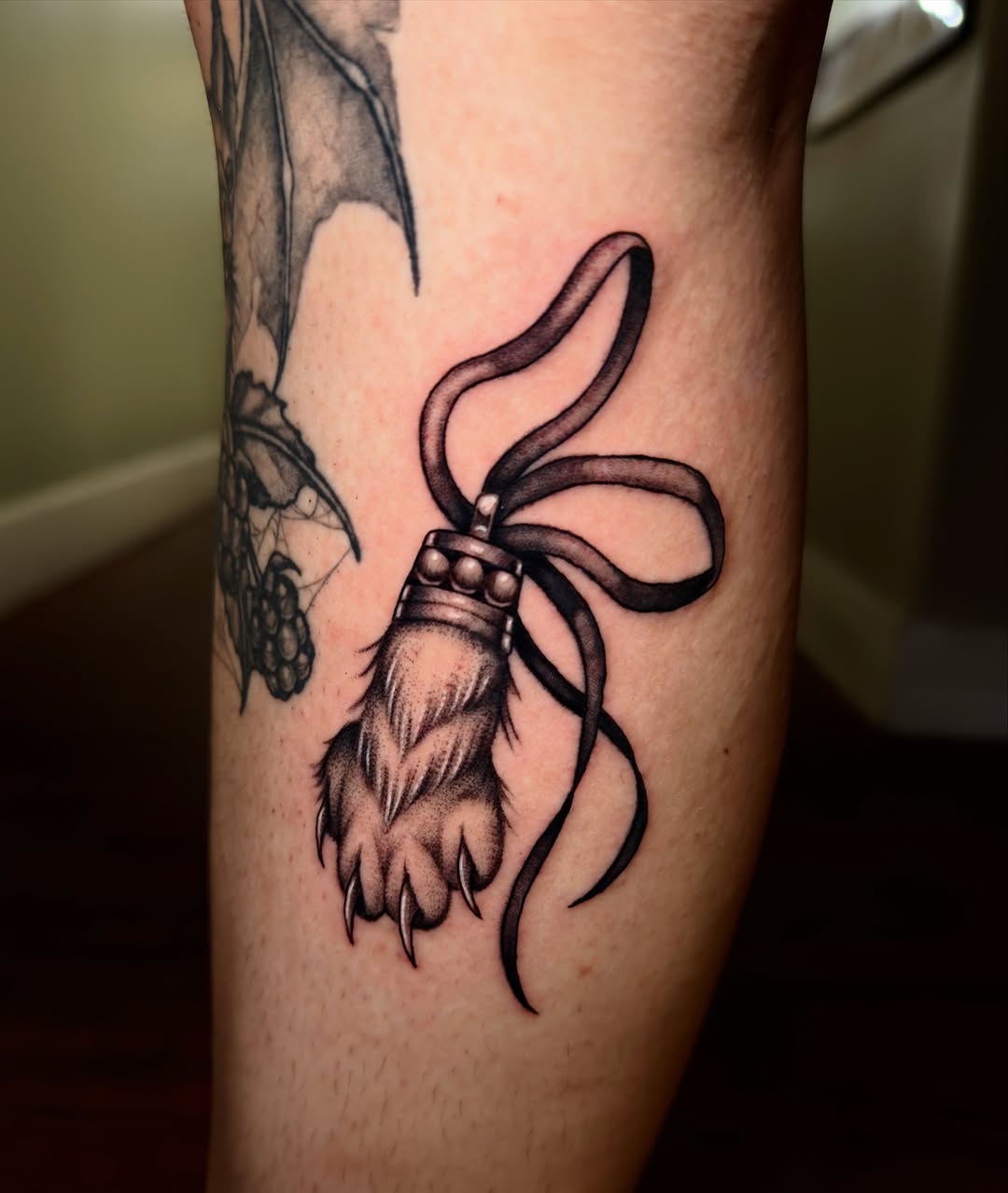Tattoo by @bidi_bidi_inks — realism, black_and_grey