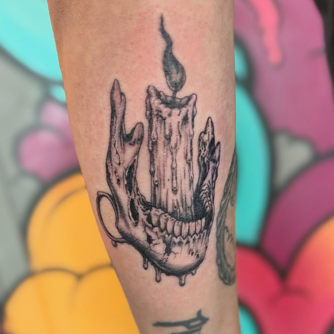 Tattoo by @cherrypoppingchuck — black_and_grey, realism