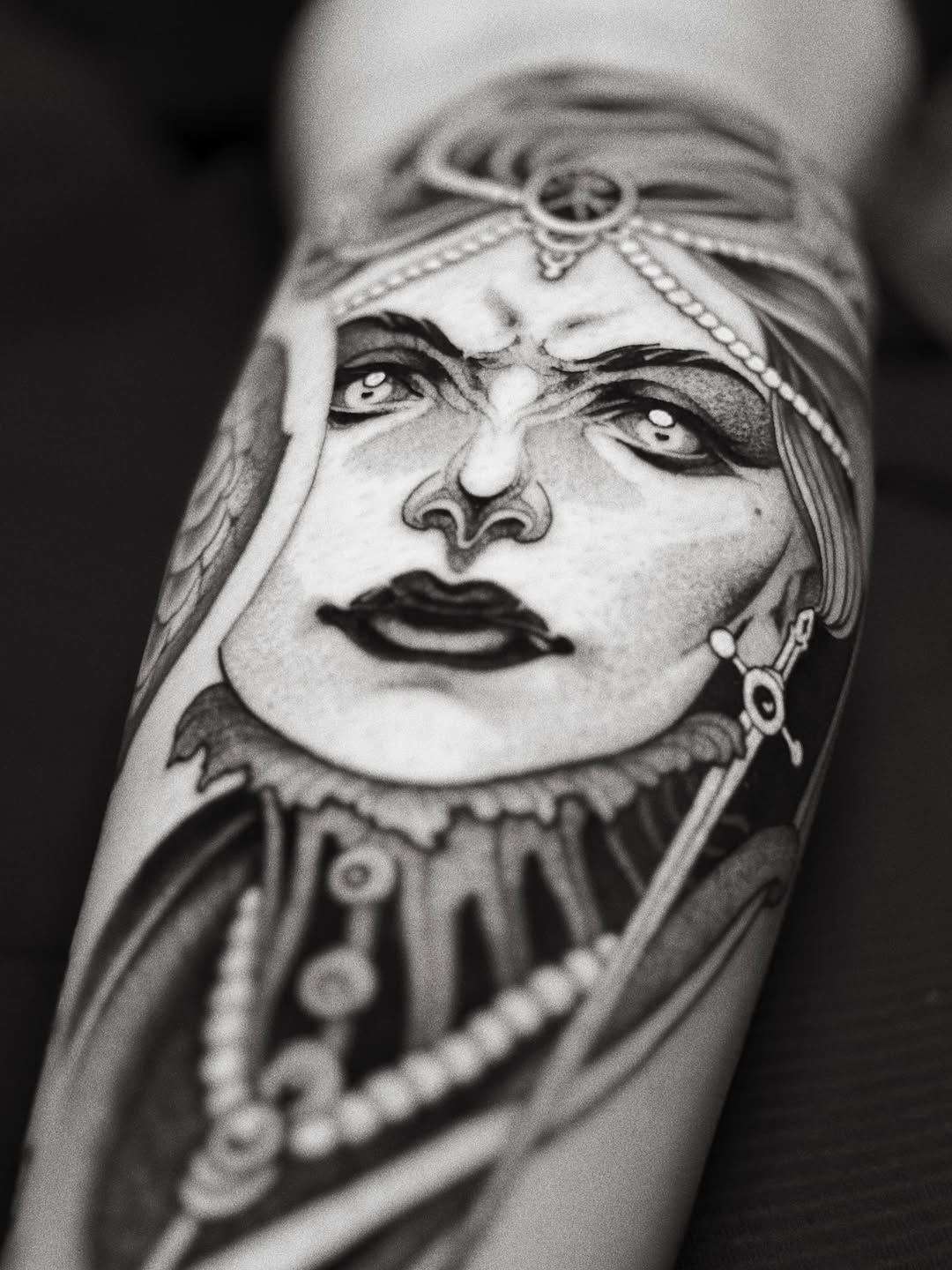 Tattoo by @aaronriddletattoos — black_and_grey, realism