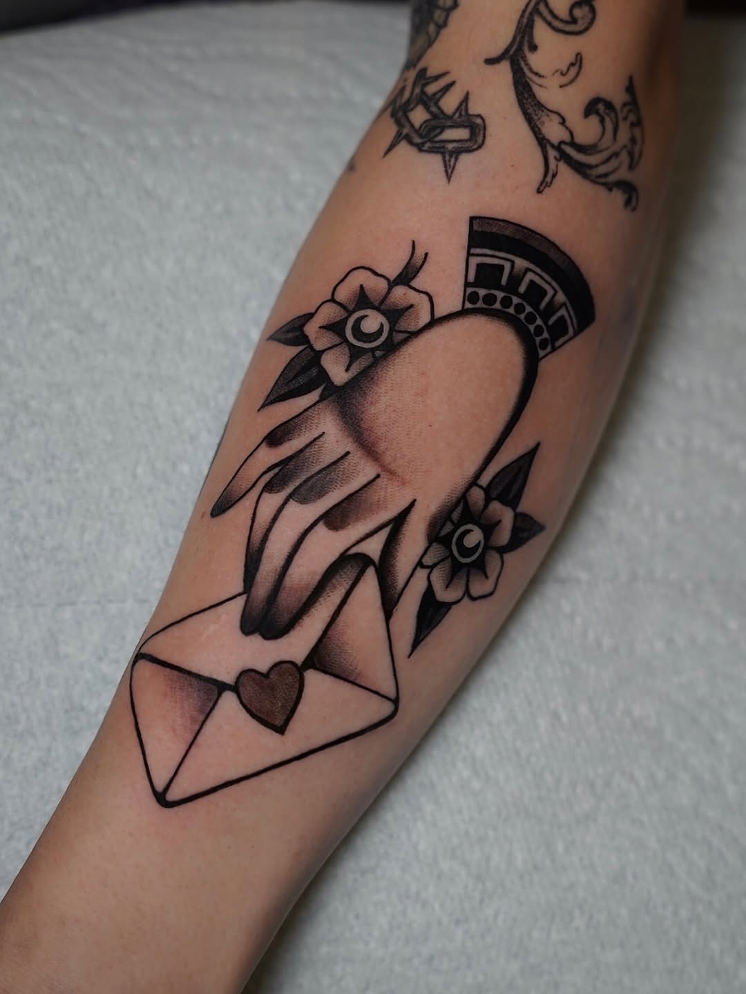 Tattoo by @joana.tattooer — american_traditional, black_and_grey
