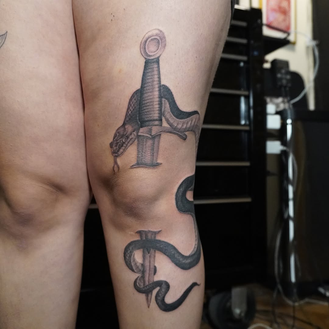 Tattoo by @adrian__tattoos — realism, black_and_grey
