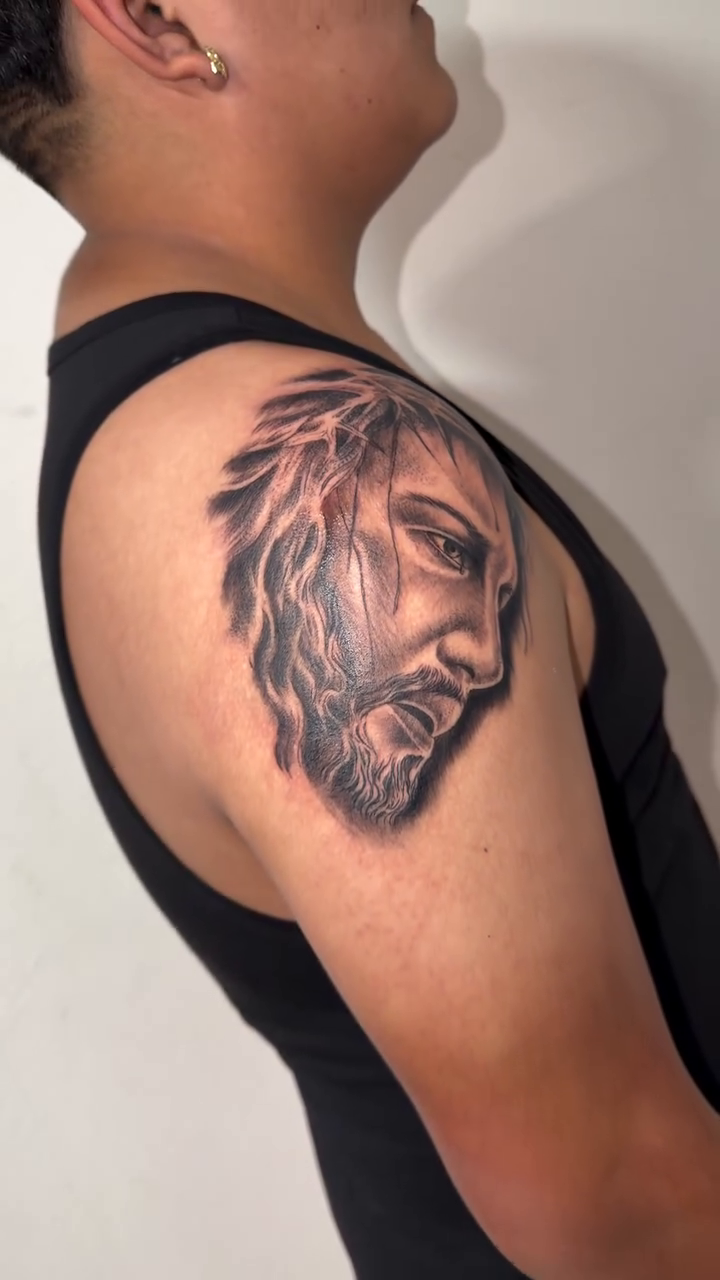 Tattoo by @miguelfernandez_tattoo — realism, black_and_grey