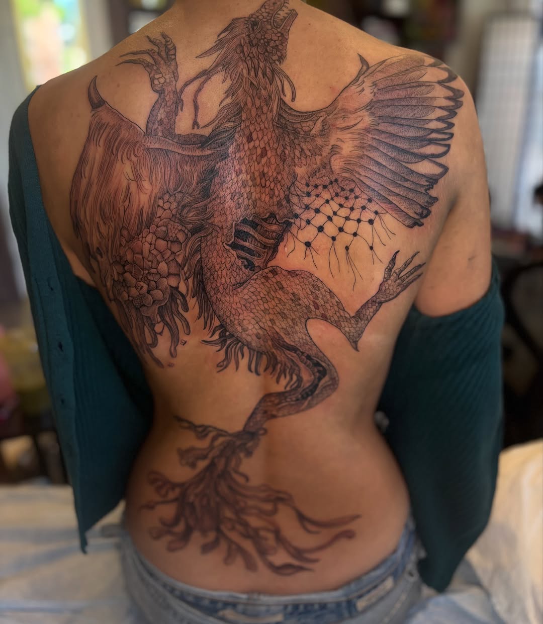 Tattoo by @beckiwilson — black_and_grey, dark_realism