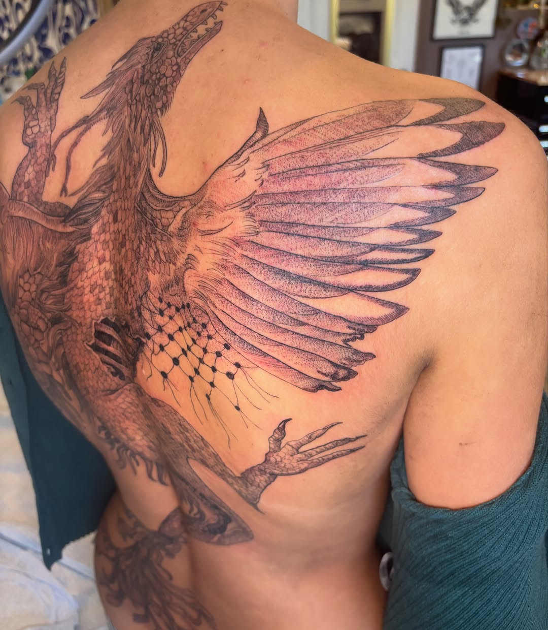 Tattoo by @beckiwilson — black_and_grey, dotwork
