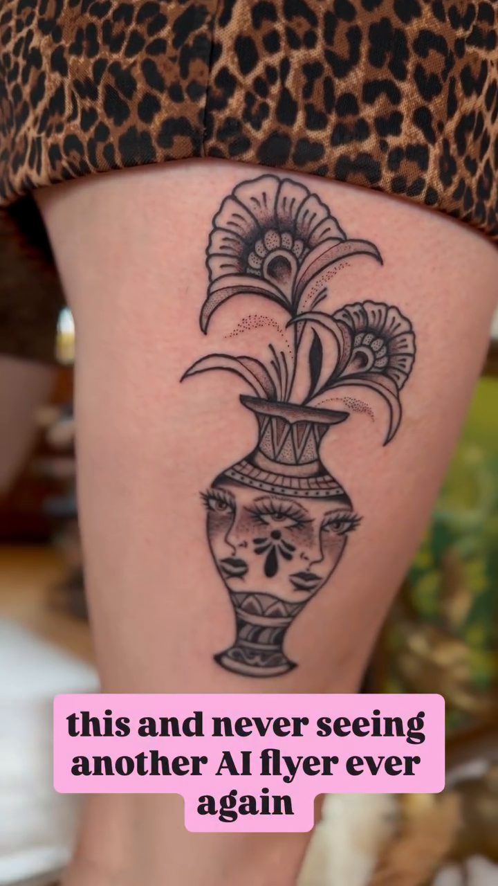 Tattoo by @hotdonnatattoos — black_and_grey, ornamental