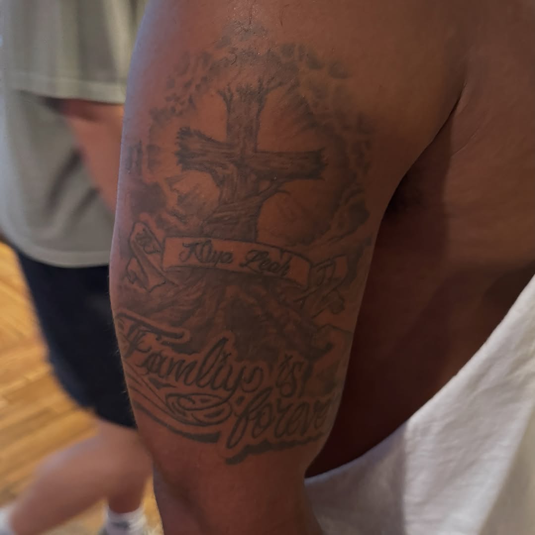 Tattoo by @inklayr β lettering_script, black_and_grey