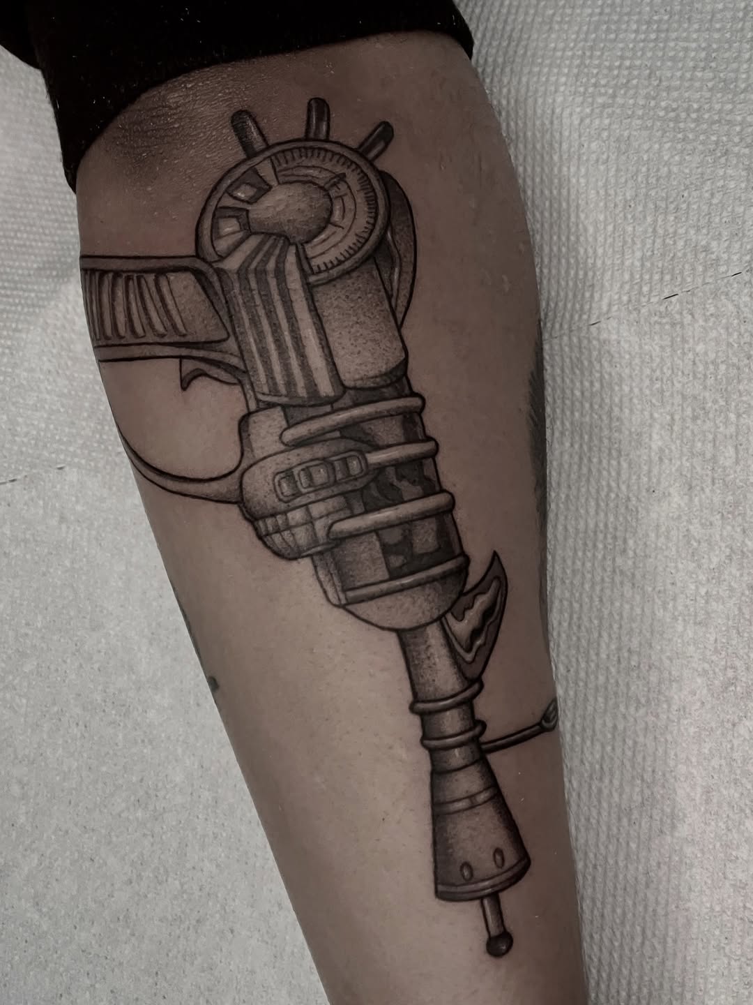 Tattoo by @sillylittleduck β black_and_grey, realism