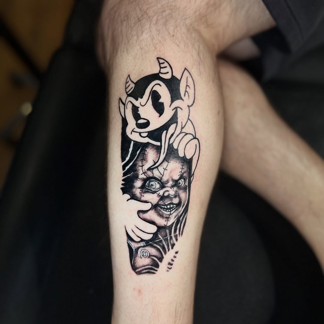 Tattoo by @glockontop — black_and_grey, realism