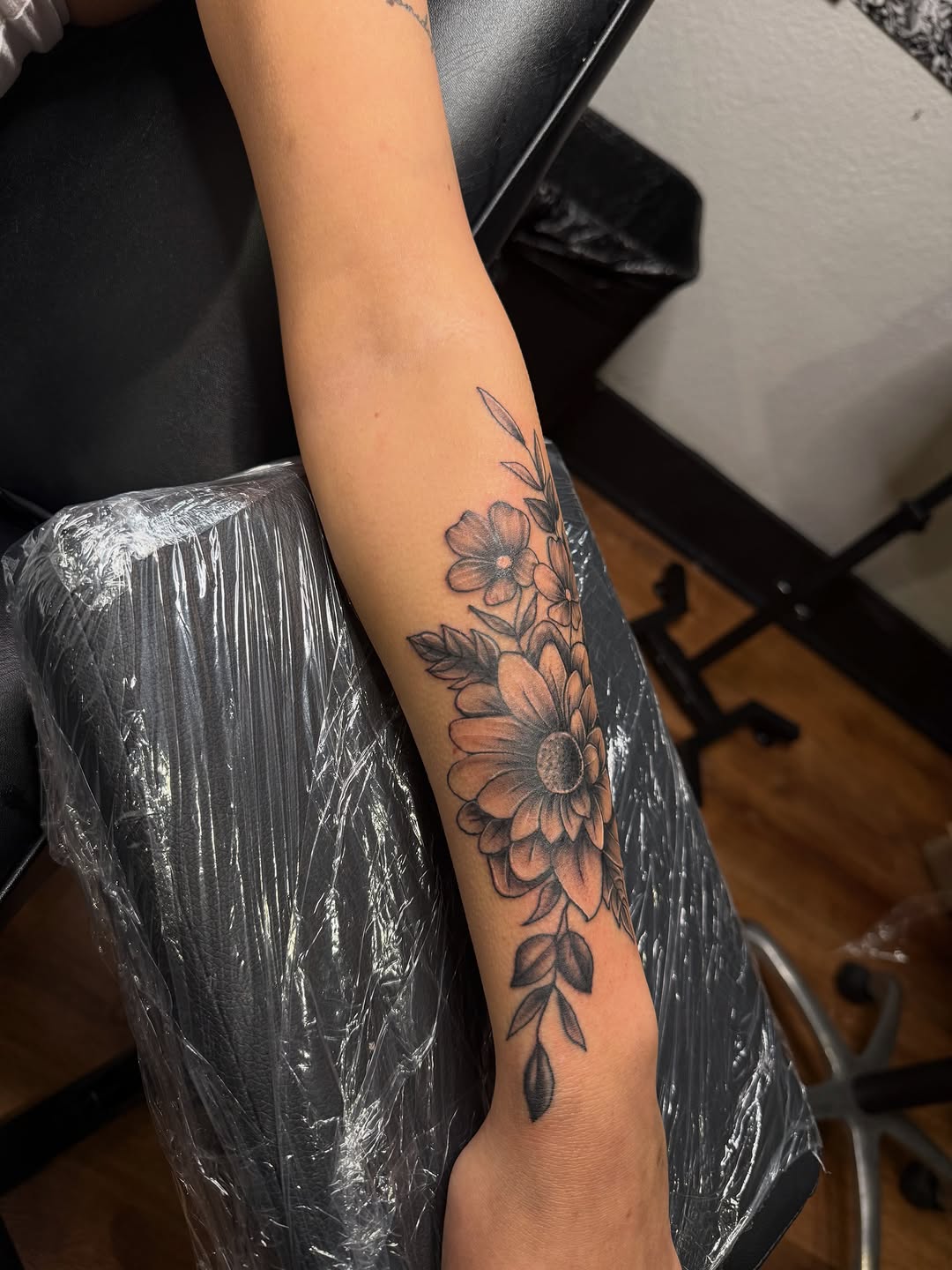 Tattoo by @glockontop — fine_line, black_and_grey