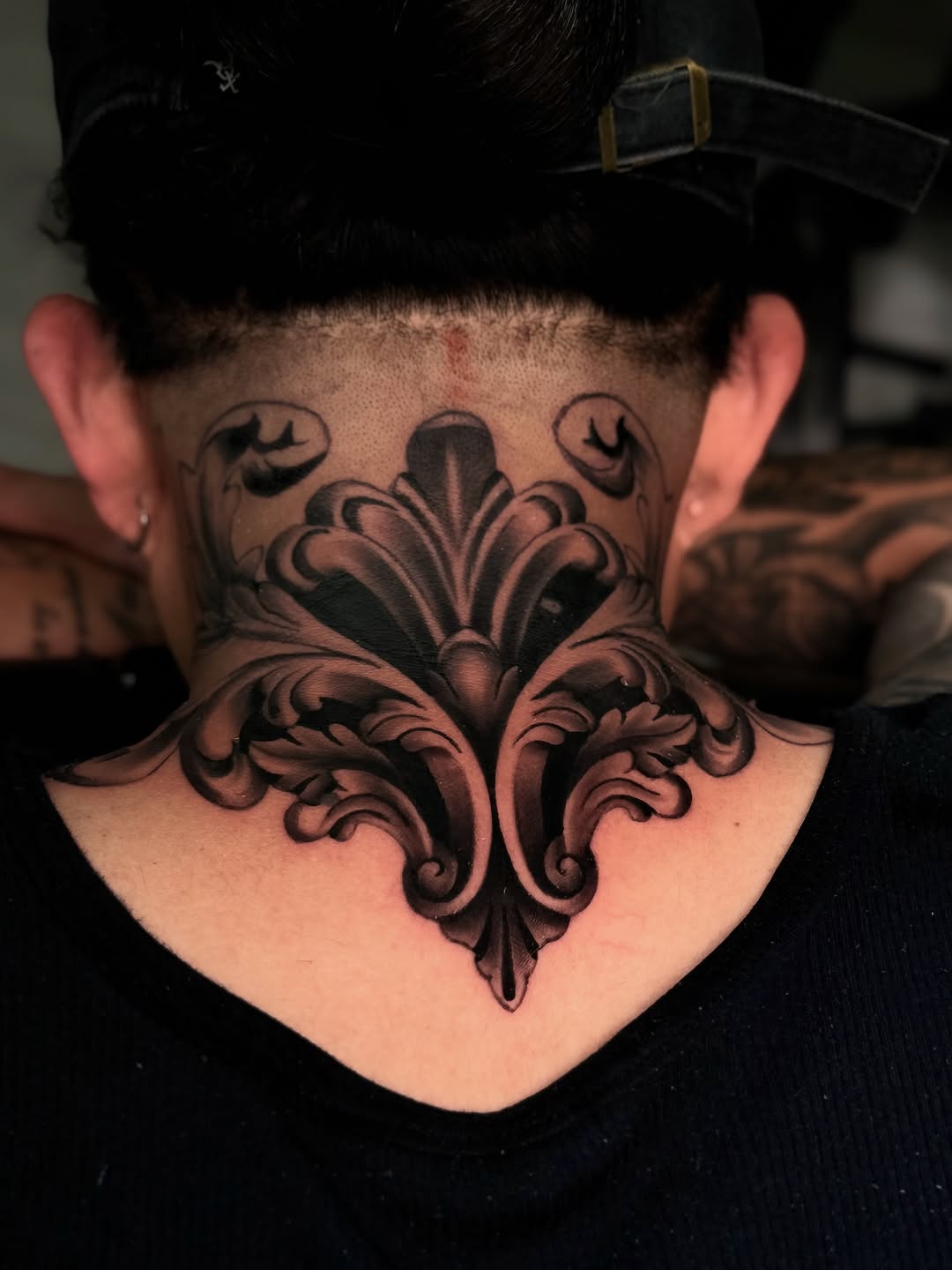 Tattoo by @monkey.tattoo.art β black_and_grey, ornamental