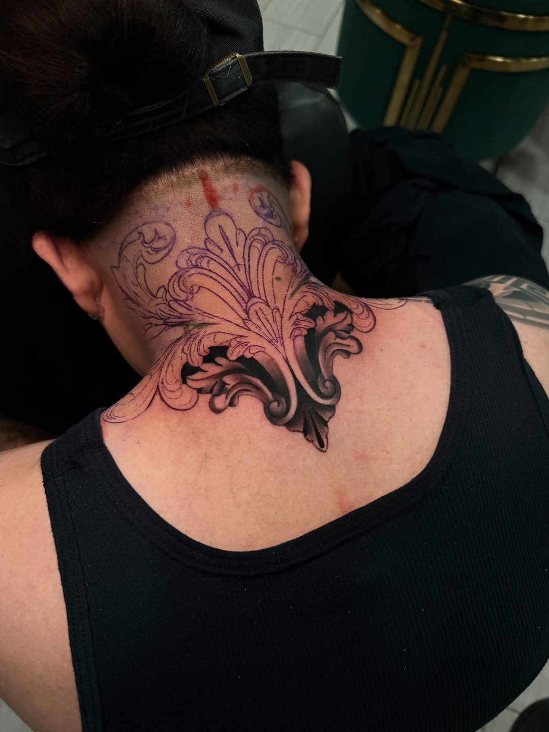 Tattoo by @monkey.tattoo.art β ornamental, black_and_grey