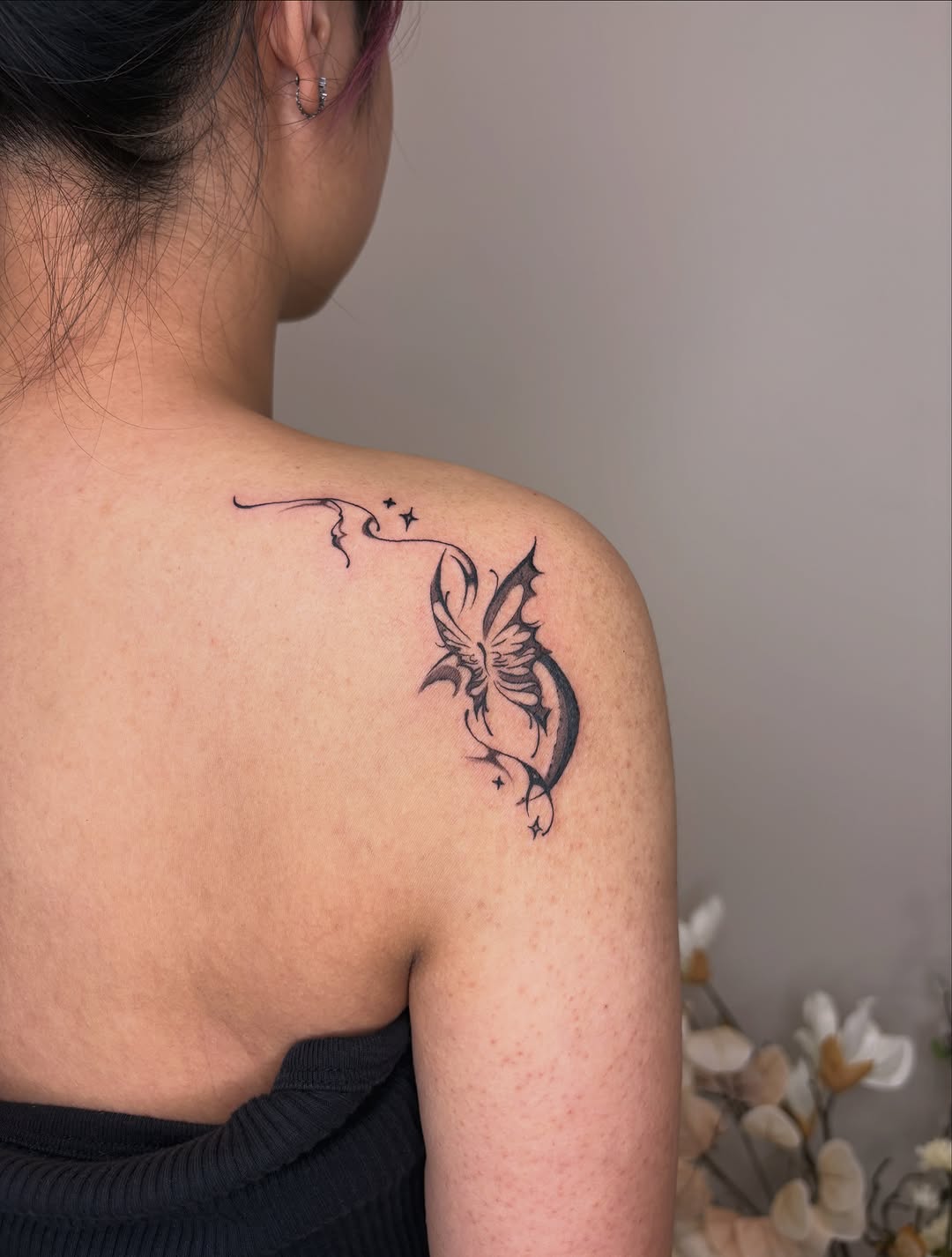 Tattoo by @soupytats — fine_line, black_and_grey