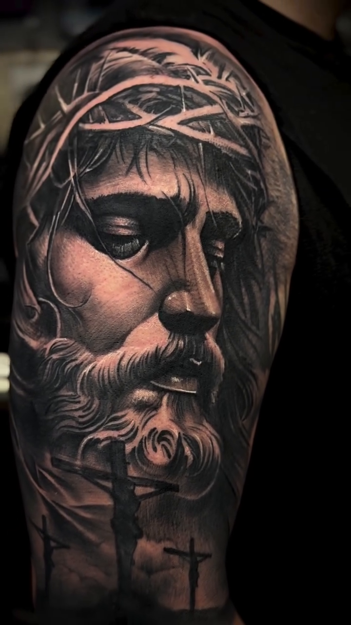 Tattoo by @seyer_tattoo — realism, black_and_grey