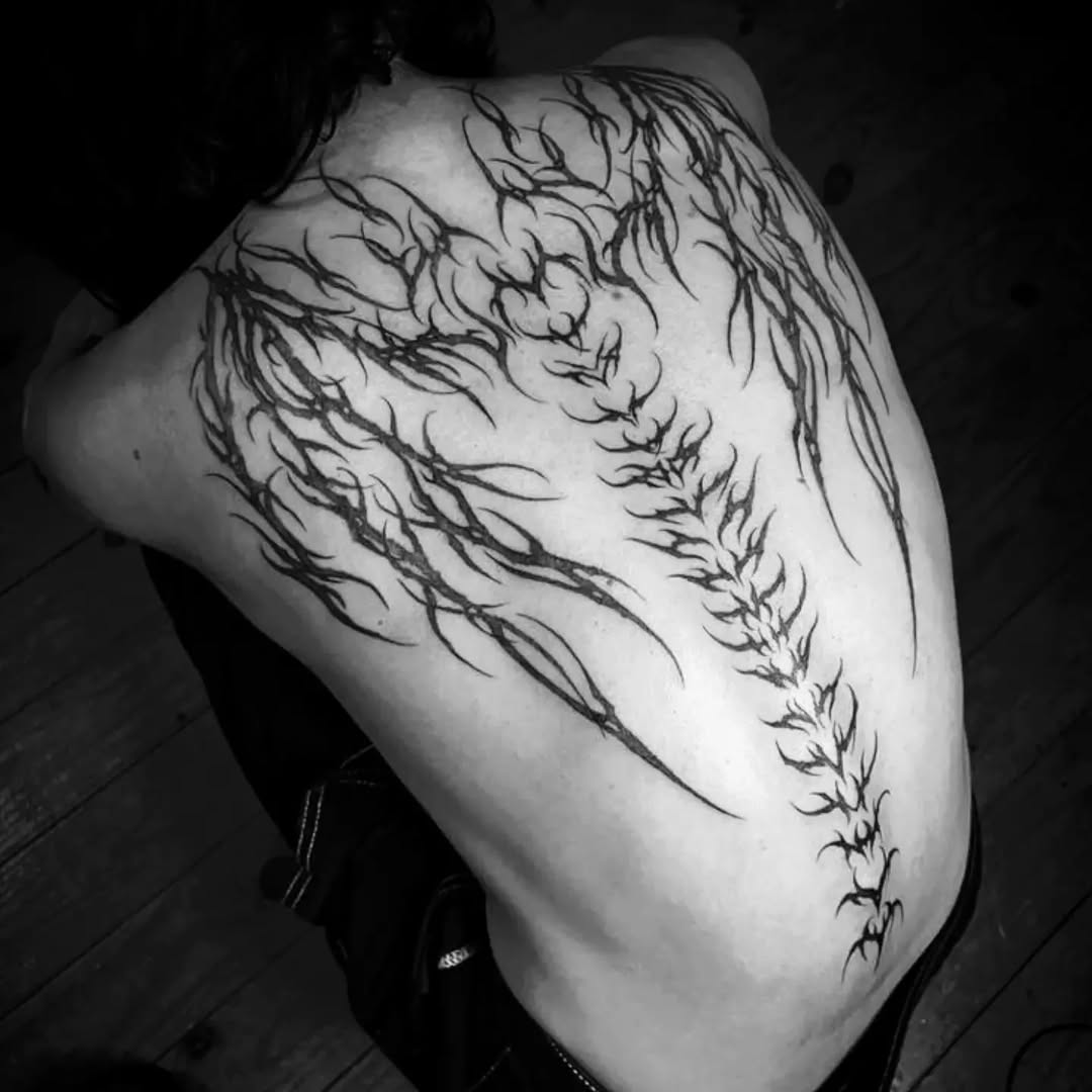 Tattoo by @mj.3dws_.23 — blackwork