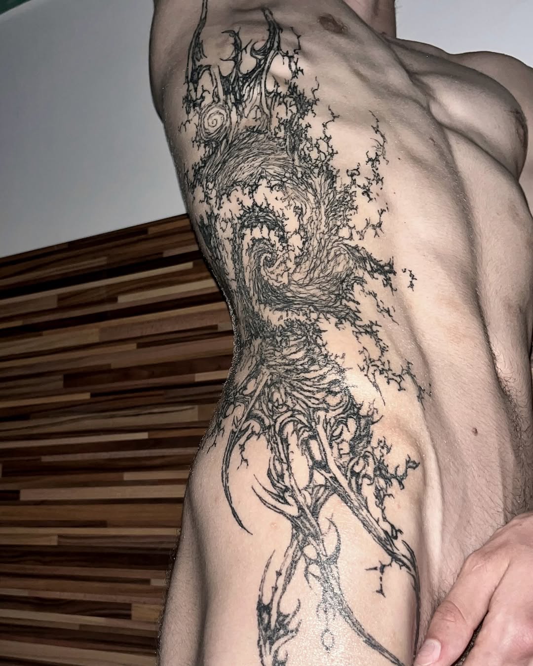 Tattoo by @sangresuciia — blackwork, ornamental