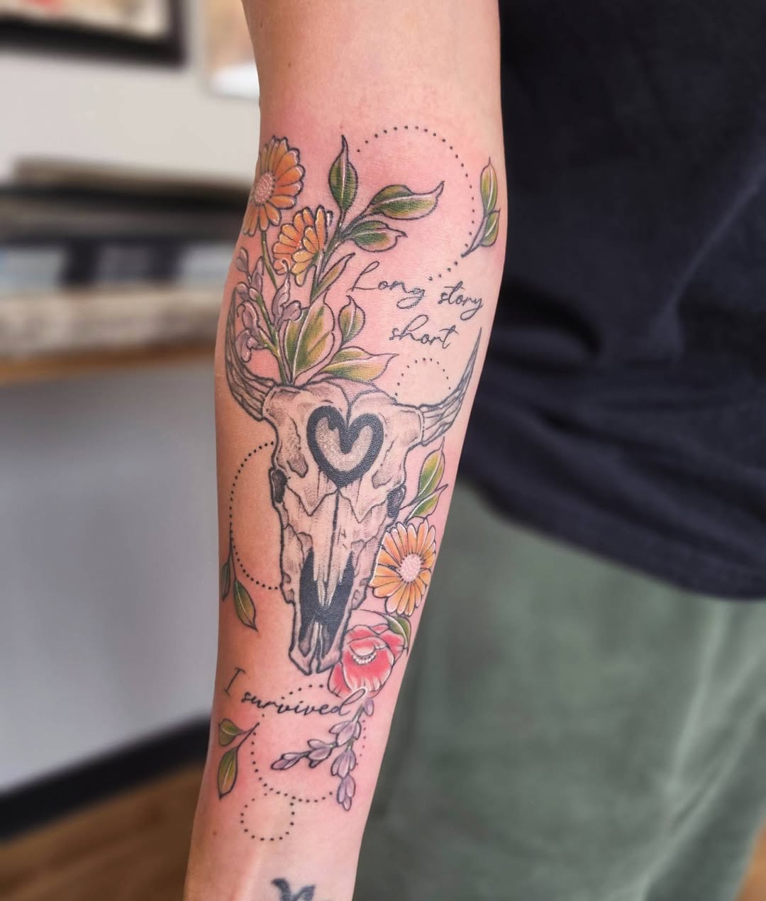 Tattoo by @colleen_does_tattoos — black_and_grey, lettering_script