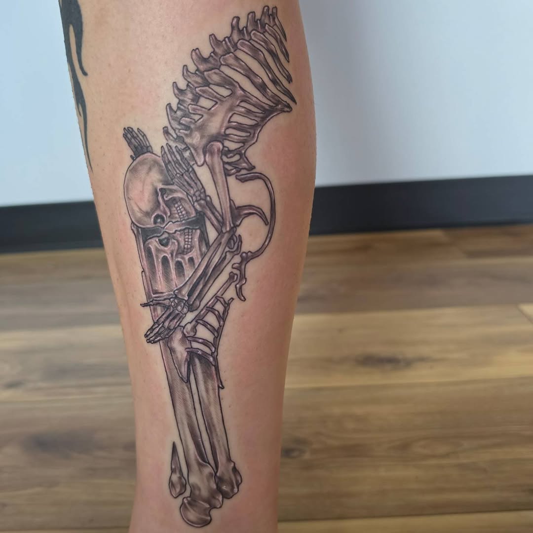 Tattoo by @colleen_does_tattoos — dark_realism, black_and_grey