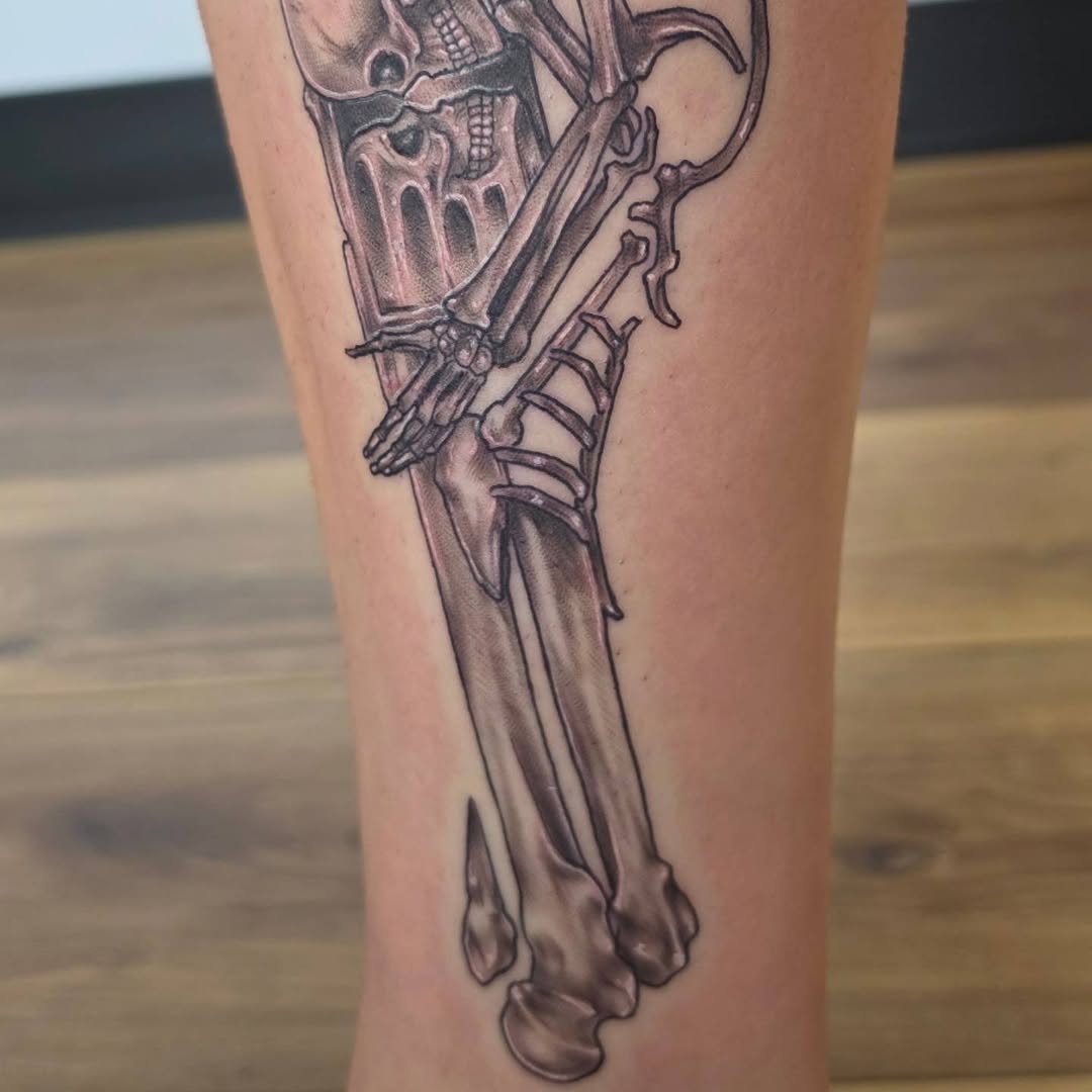 Tattoo by @colleen_does_tattoos — realism, black_and_grey