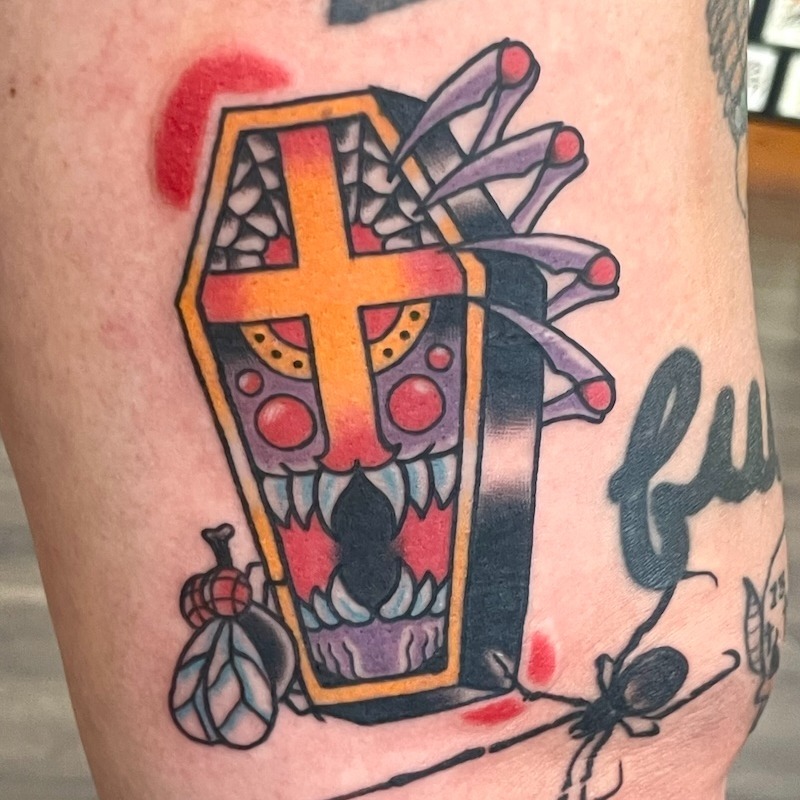 Tattoo by @ajo.ink — american_traditional, neo_traditional