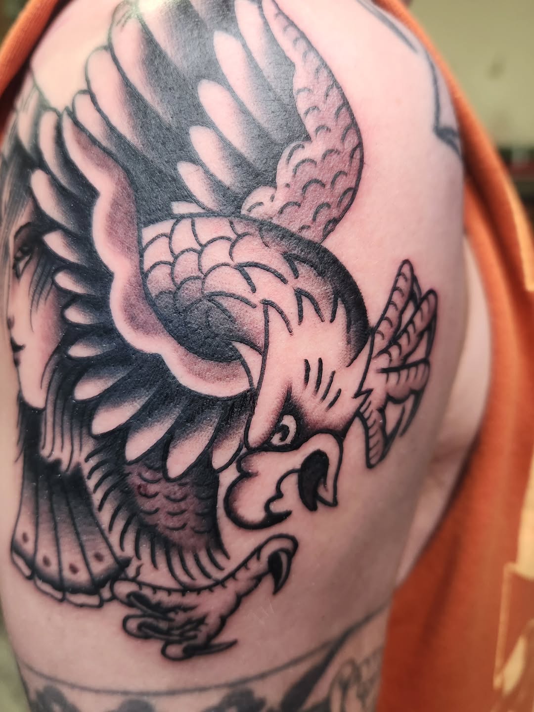 Tattoo by @thelittlestdirtbag — american_traditional, black_and_grey