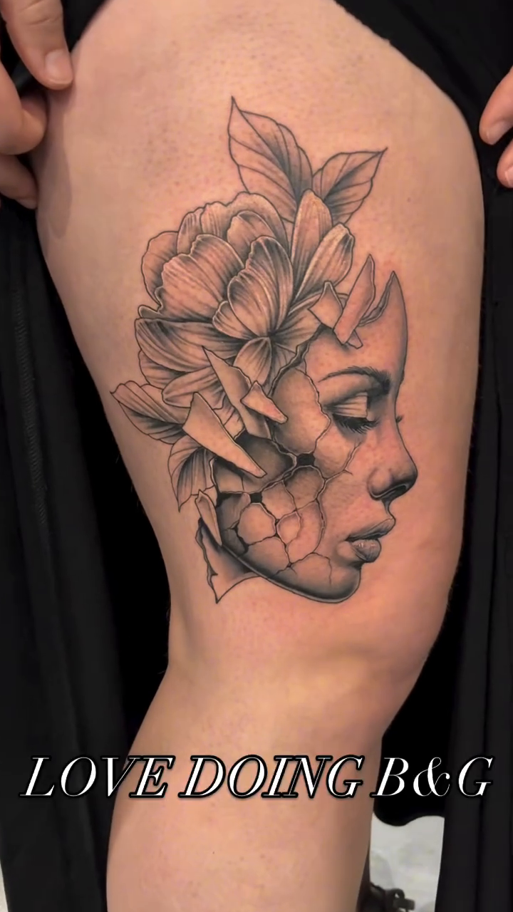 Tattoo by @silfiesadam — realism, black_and_grey