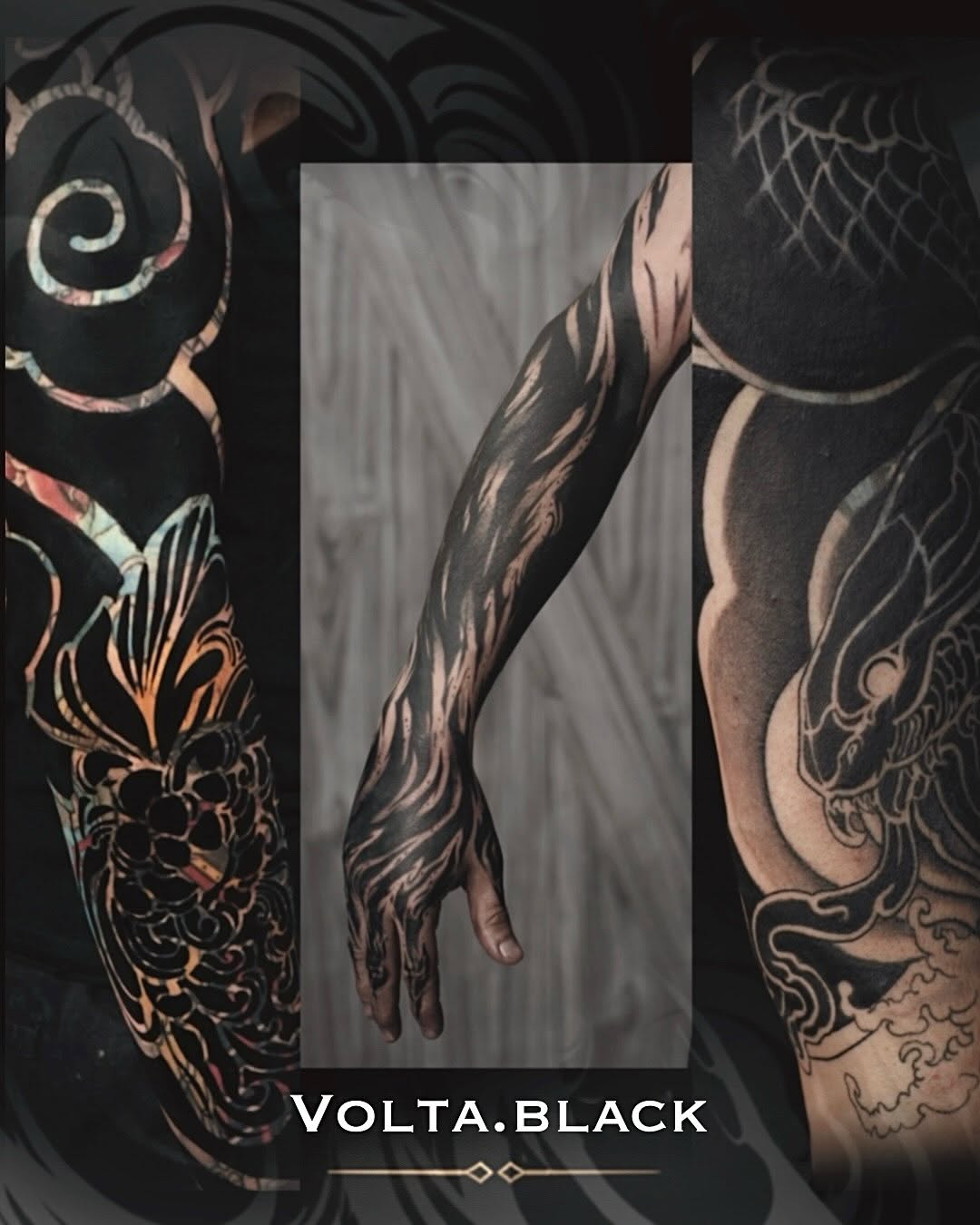 Tattoo by @volta.black — blackwork, japanese_irezumi