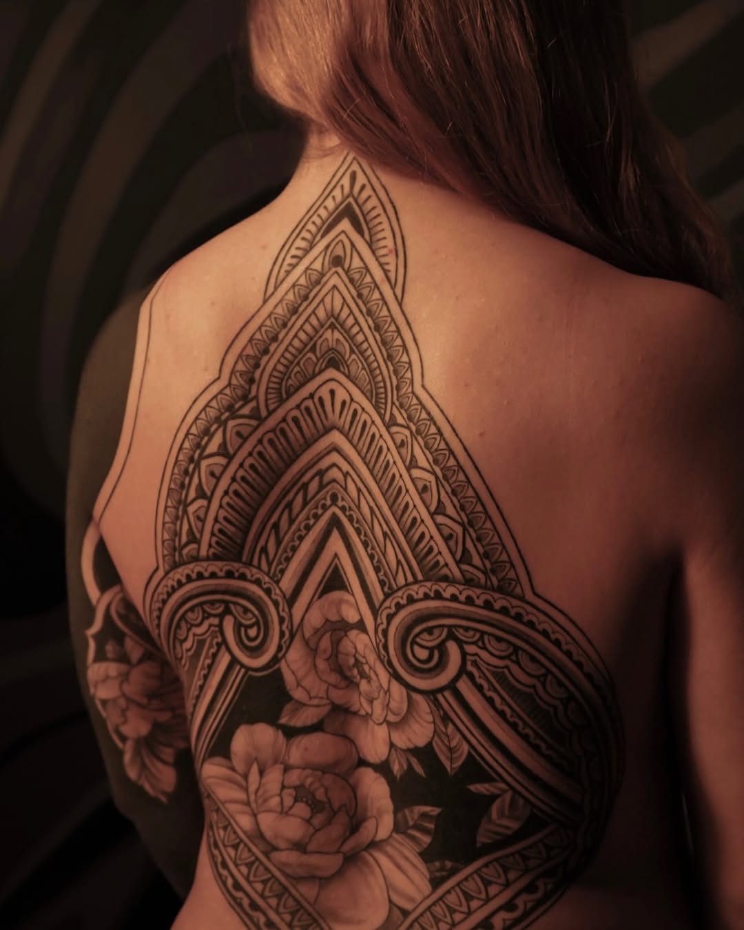 Tattoo by @volta.black — black_and_grey, ornamental